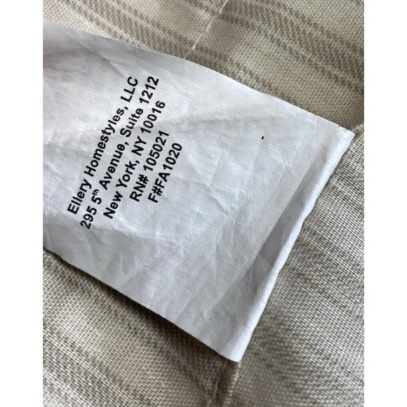 1 Ellery Home Brown Tan Ivory Valance Striped Short Curtain Lace Window Decor - Picture 6 of 6